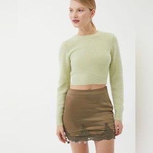 Urban Outfitters Satin & Lace Mini Skirt - Large